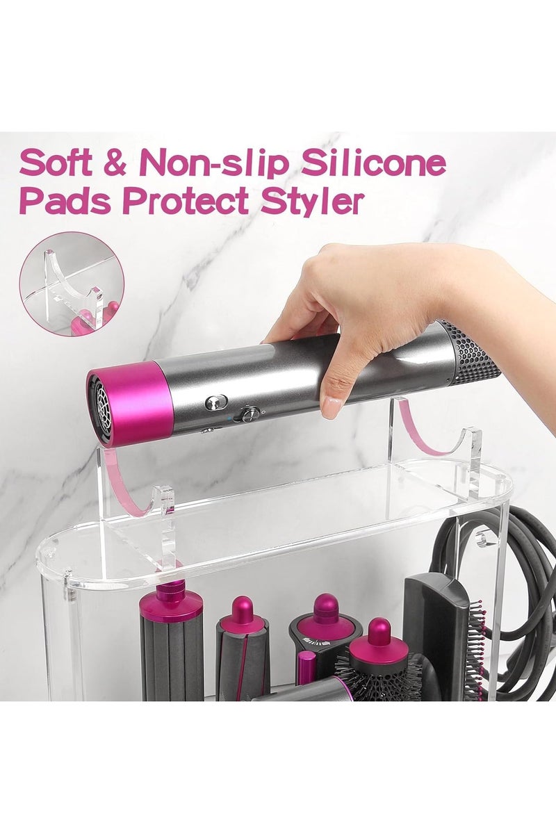 YelaJoy Storage Holder – Multifunctional Storage Organizer - Compatible with Dyson Air wrap - 6 Holes Countertop Organizer Desktop Organizer Storage for Household and Bathroom. - Image 3