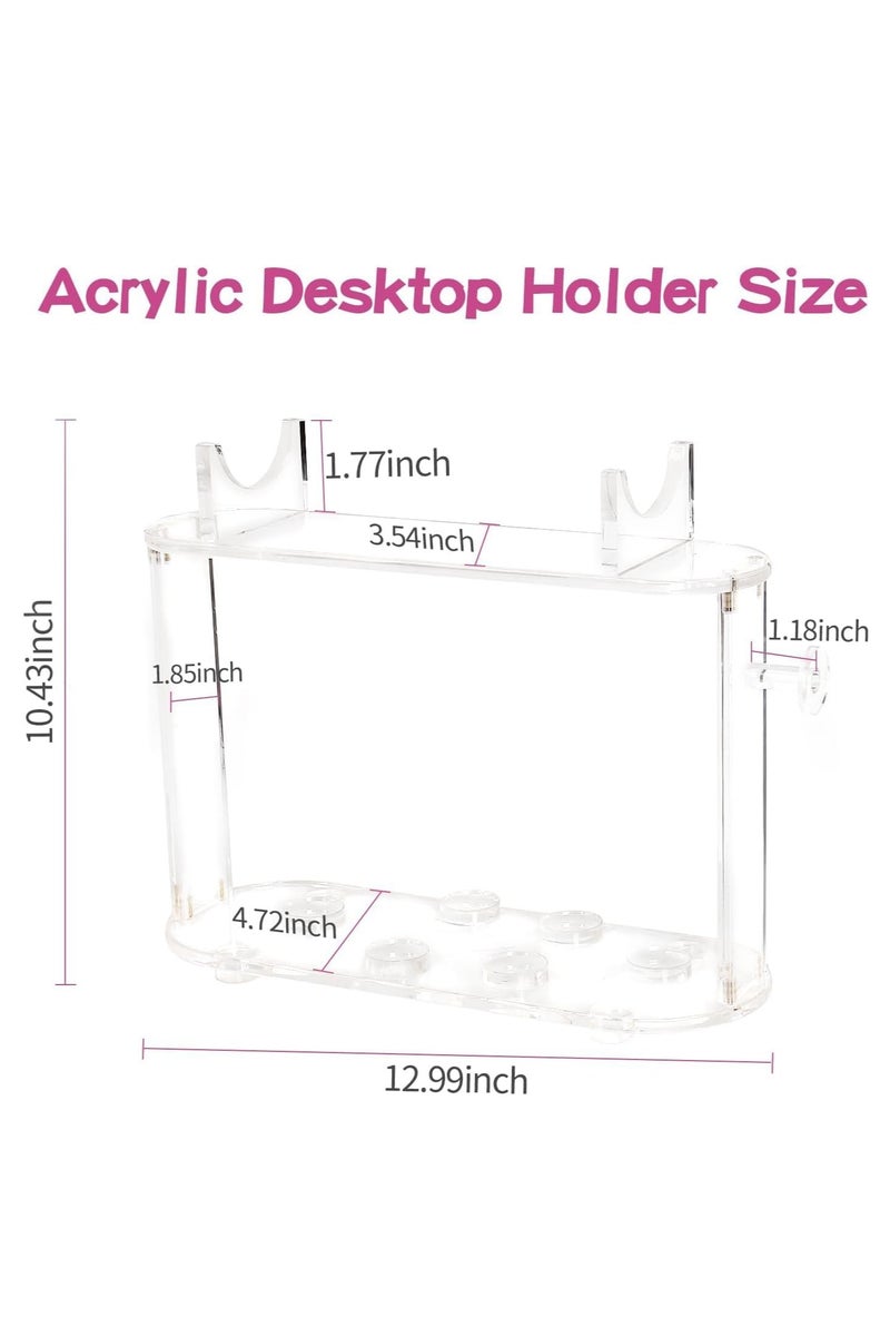 YelaJoy Storage Holder – Multifunctional Storage Organizer - Compatible with Dyson Air wrap - 6 Holes Countertop Organizer Desktop Organizer Storage for Household and Bathroom. - Image 2