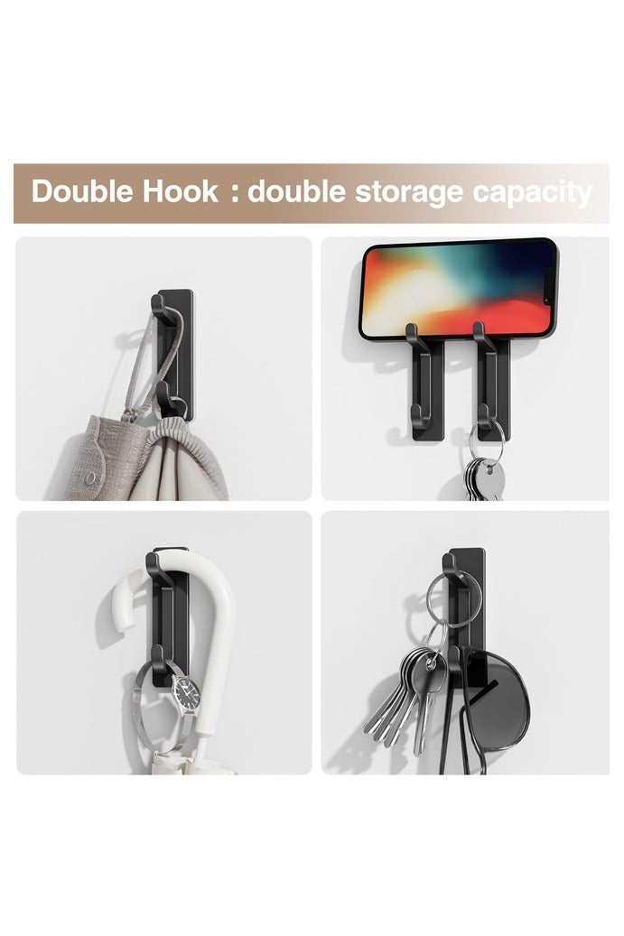 5 Pcs Self Adhesive Wall Hooks for Hanging, Hook for Coat, Towel in Bathrooms, Shower, Kitchen, Wall, Door Hook, Black - Image 5
