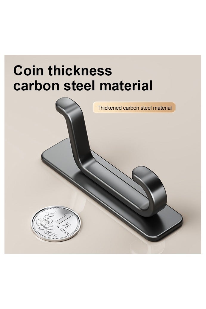 5 Pcs Self Adhesive Wall Hooks for Hanging, Hook for Coat, Towel in Bathrooms, Shower, Kitchen, Wall, Door Hook, Black - Image 3