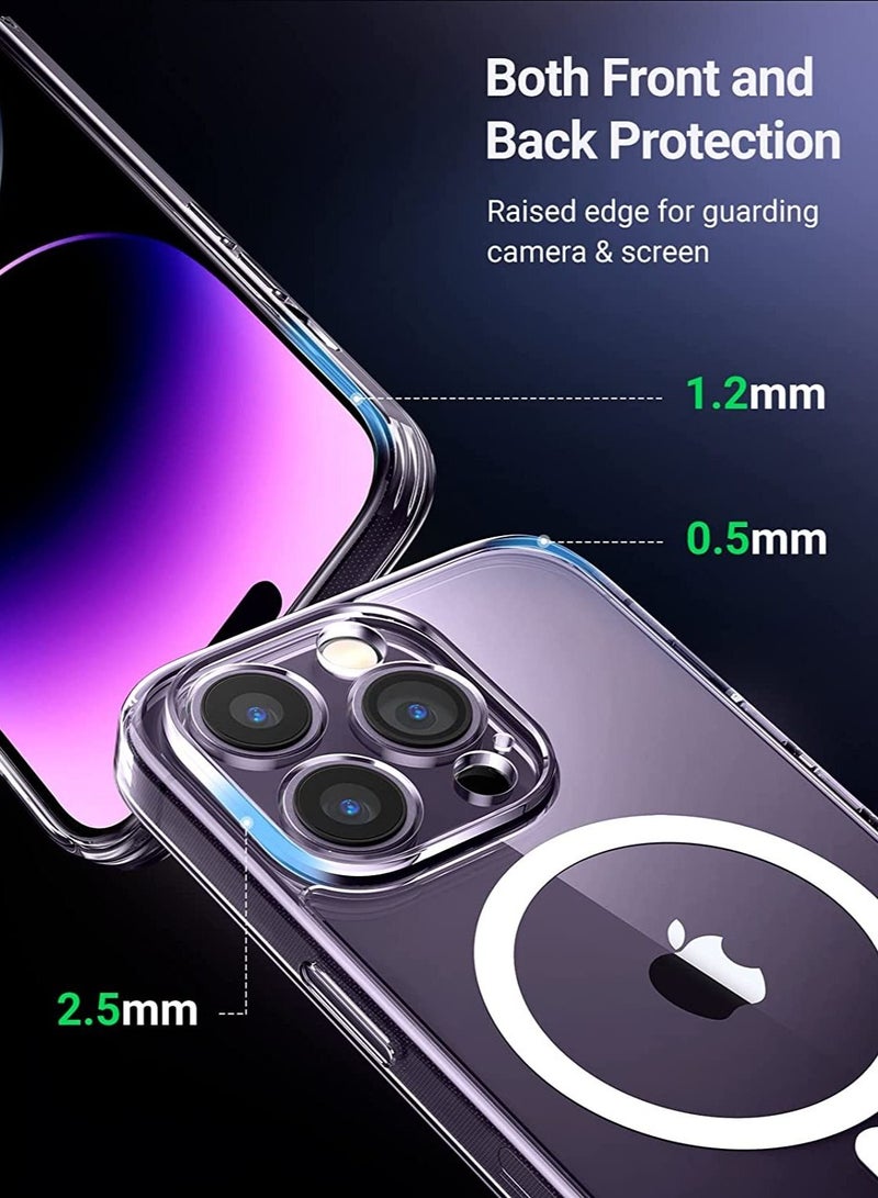 DUSALA For iPhone 14 Pro Max Safe Mag 6.7 inch Slim Magnetic Slim Anti-Yellow Anti-Scratch Crystal Hard Back Case for iPhone Mobile Phone - Image 3