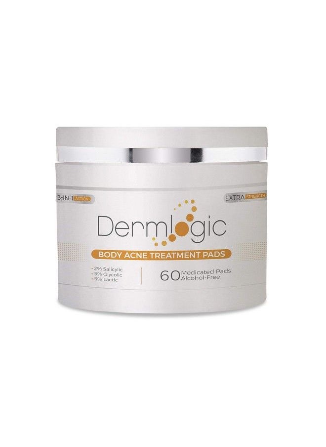 Dermlogic Acne Treatment Padscontains Glycolic Lactic Salicylic Acid. Eliminates Oily Skin Clogged Pores & Cystic Breakouts. Removes Dark Spots Whitehead & Blackhead Pimples For Face & Body.  - Image 2