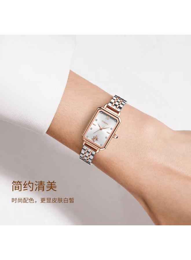 ROSDN Laoston Women's Watch Lightweight Luxury Small Square Waterproof Vintage Ladies Watch Valentine's Day Gift For Girlfriend - Image 1