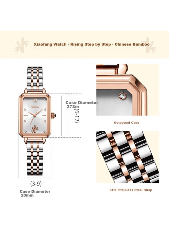 ROSDN Laoston Women's Watch Lightweight Luxury Small Square Waterproof Vintage Ladies Watch Valentine's Day Gift For Girlfriend - Image 2