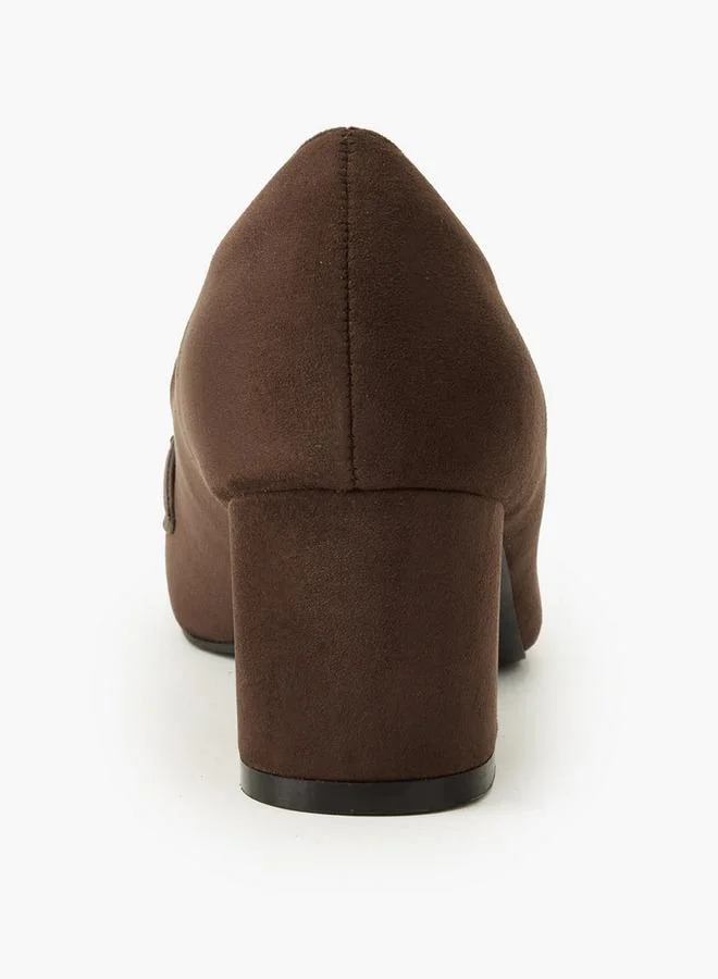 Celeste BROWN Women Slip On Block Heels for Women | Best Price UAE