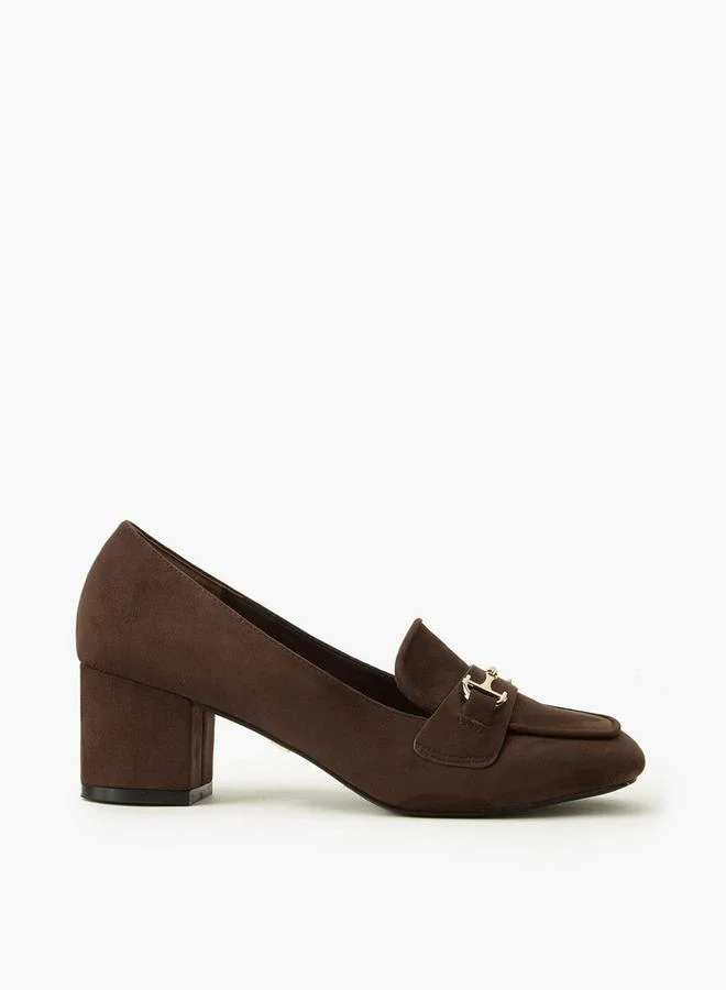 Celeste BROWN Women Slip On Block Heels for Women | Best Price UAE