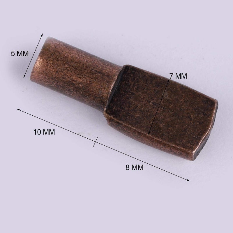 Tbestmax 5 mm Shelf Support Pegs Spoon Bookshelf Pins Cabinet Shelves Peg Metal Bookcase Clips for Kitchen Shelf Holder 120 Pcs Deep Brown - Image 2