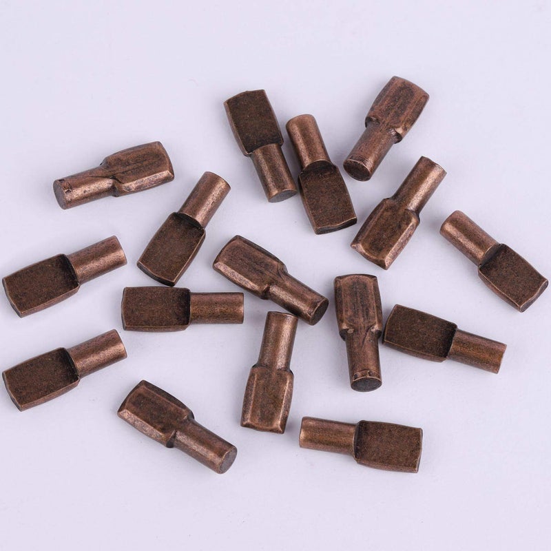 Tbestmax 5 mm Shelf Support Pegs Spoon Bookshelf Pins Cabinet Shelves Peg Metal Bookcase Clips for Kitchen Shelf Holder 120 Pcs Deep Brown - Image 4