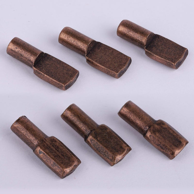 Tbestmax 5 mm Shelf Support Pegs Spoon Bookshelf Pins Cabinet Shelves Peg Metal Bookcase Clips for Kitchen Shelf Holder 120 Pcs Deep Brown - Image 3