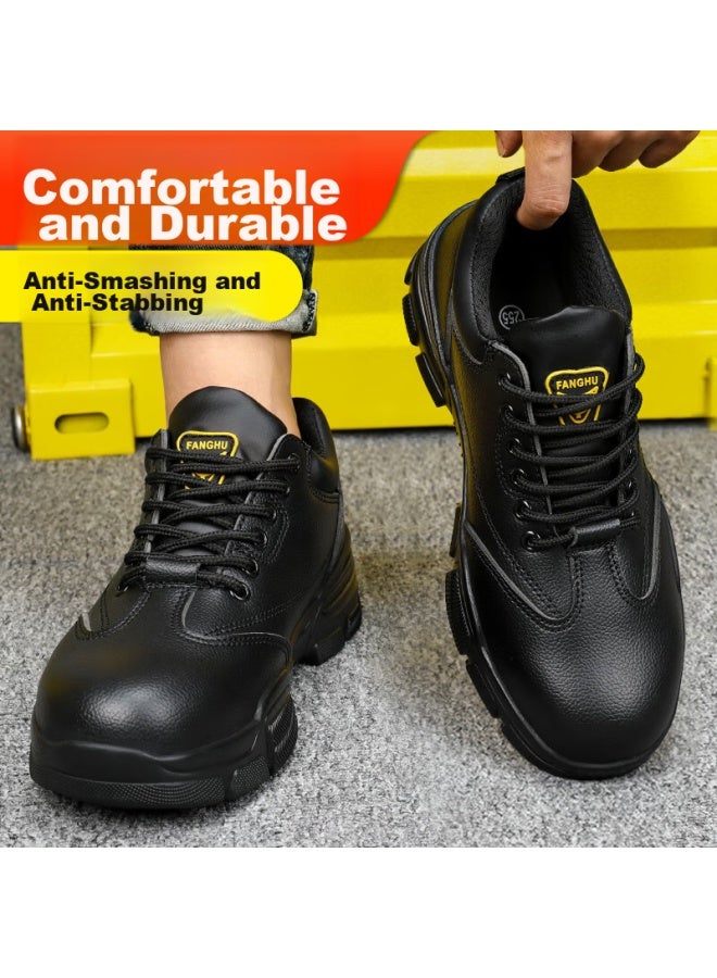 JUNBU Safety Shoes For Men, Winter Steel Toe Cap, Anti-Smashing, Anti-Puncture, Waterproof, Wear-Resistant, Lightweight, Safety Work Functional Shoes 2165N Size 38 - Image 5