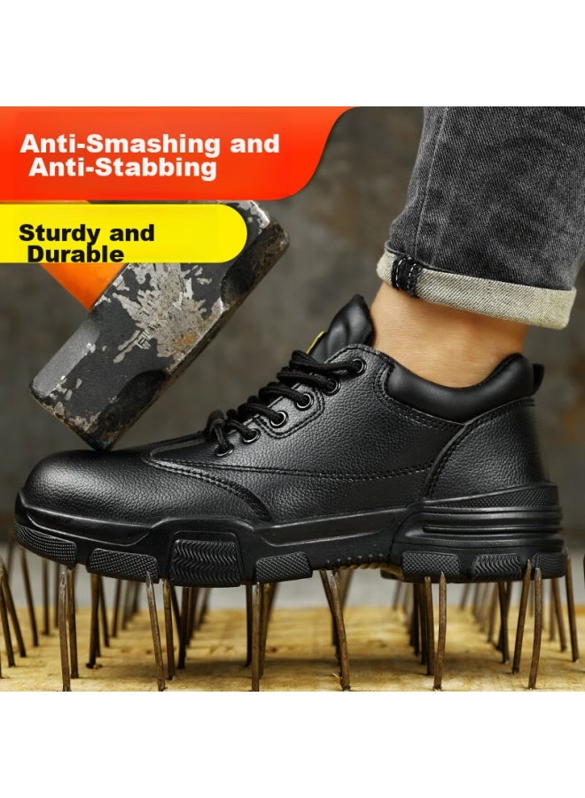 JUNBU Safety Shoes For Men, Winter Steel Toe Cap, Anti-Smashing, Anti-Puncture, Waterproof, Wear-Resistant, Lightweight, Safety Work Functional Shoes 2165N Size 38 - Image 4