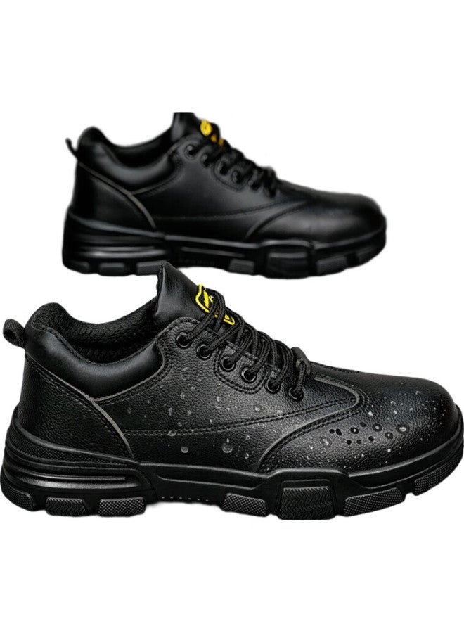 JUNBU Safety Shoes For Men, Winter Steel Toe Cap, Anti-Smashing, Anti-Puncture, Waterproof, Wear-Resistant, Lightweight, Safety Work Functional Shoes 2165N Size 38 - Image 2