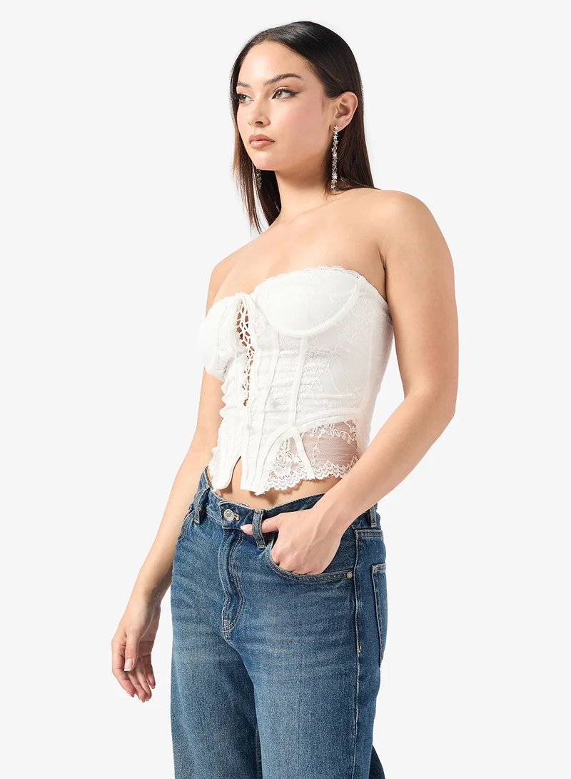 Ginger Structured Corset with Tie Up Detail