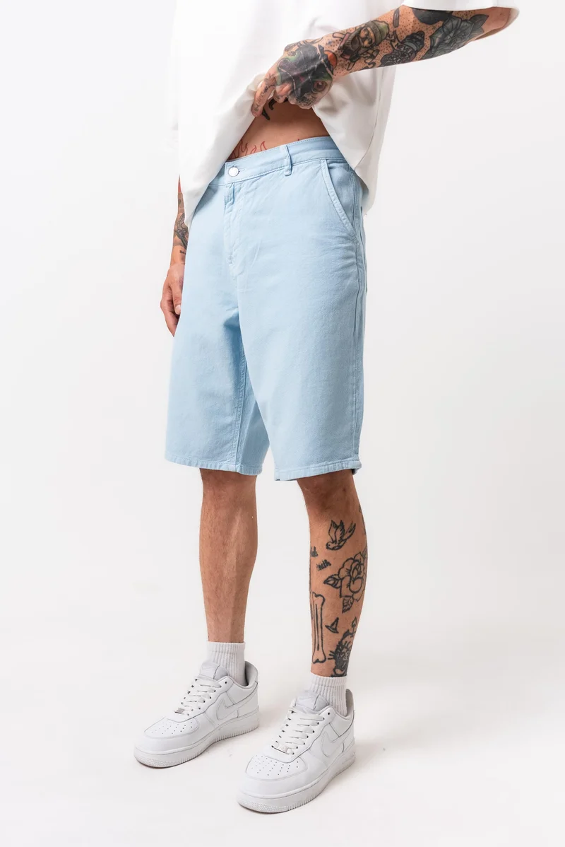 RESPIRE Men's Garment Dyed Shorts Baby Blue