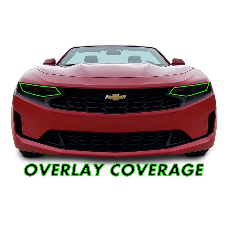 Generic SlickMod PreCut Vinyl Smoke Tint for 2019-2022 Chevy Camaro Headlight (LS & LT Models, 20% Dark Smoke)  - Image 2