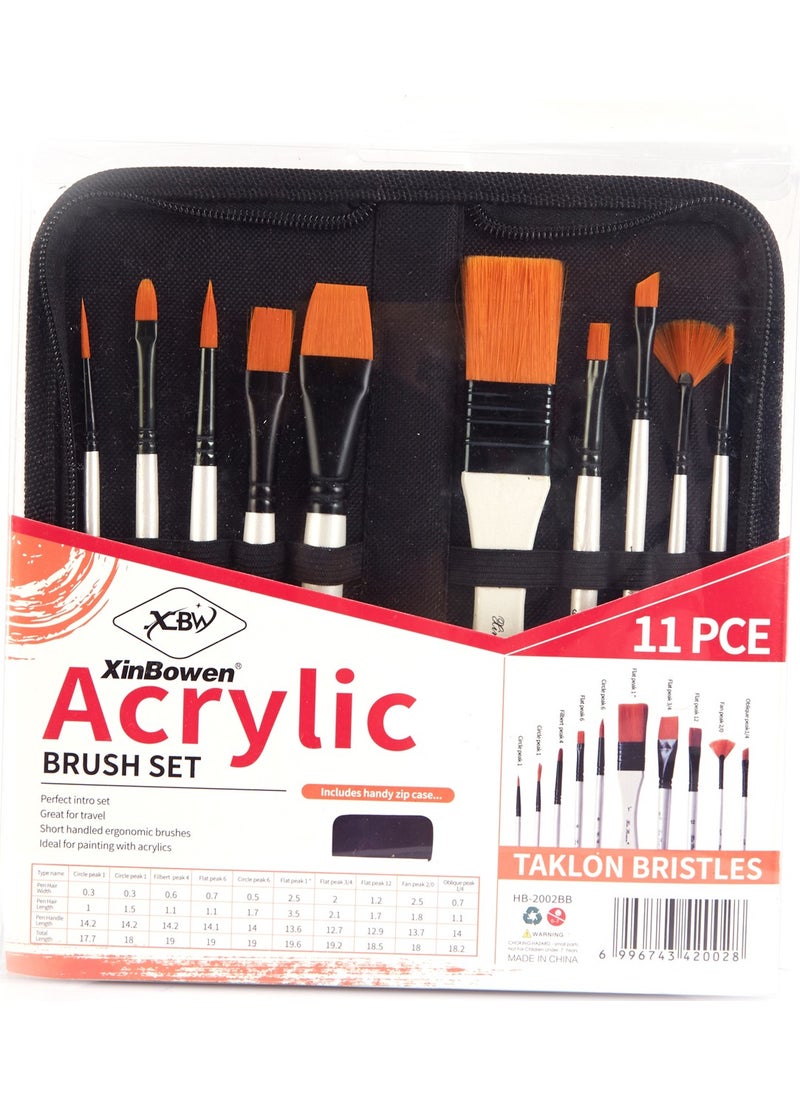 Xinbowen - Bag Oil and Acrylic Paint Mixed Brush Set 10 Pieces - Image 1