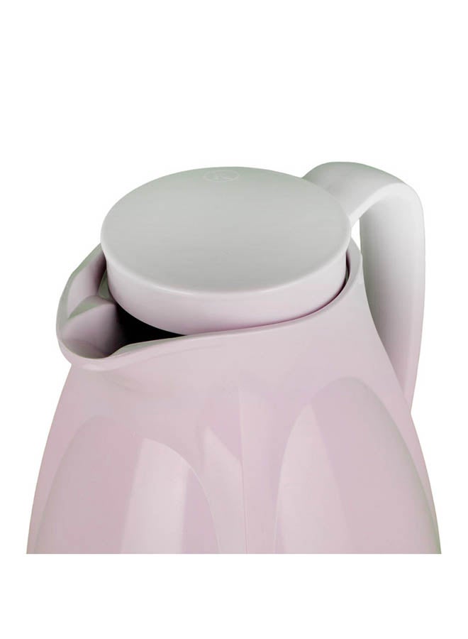Valk Vacuum Flask with Double Wall Glass (1 Liter) | Wide Mouth with Anti-Leakage Cap Double Walled Travel Mug | Liter Rose Color - Image 2