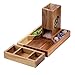 Tapeera Wooden Magnetic Dice Tower with Tray Dungeons and Dragons Accessory Portable Dice Roller for Tabletop RPG DND Gifts - Image 2