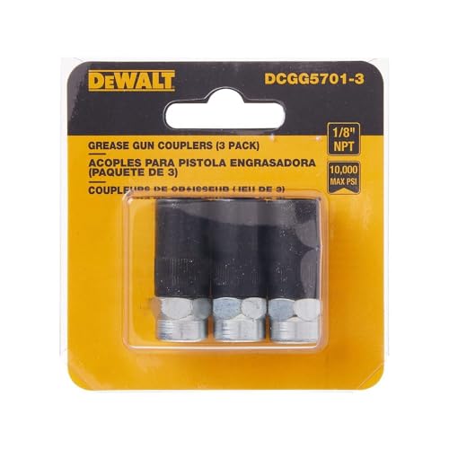 DEWALT موصل مسدس الشحم DEWALT، ثقيل الوزن، NPT، 1/8 بوصة، 3-pack (DCGG5701-3) - Image 5