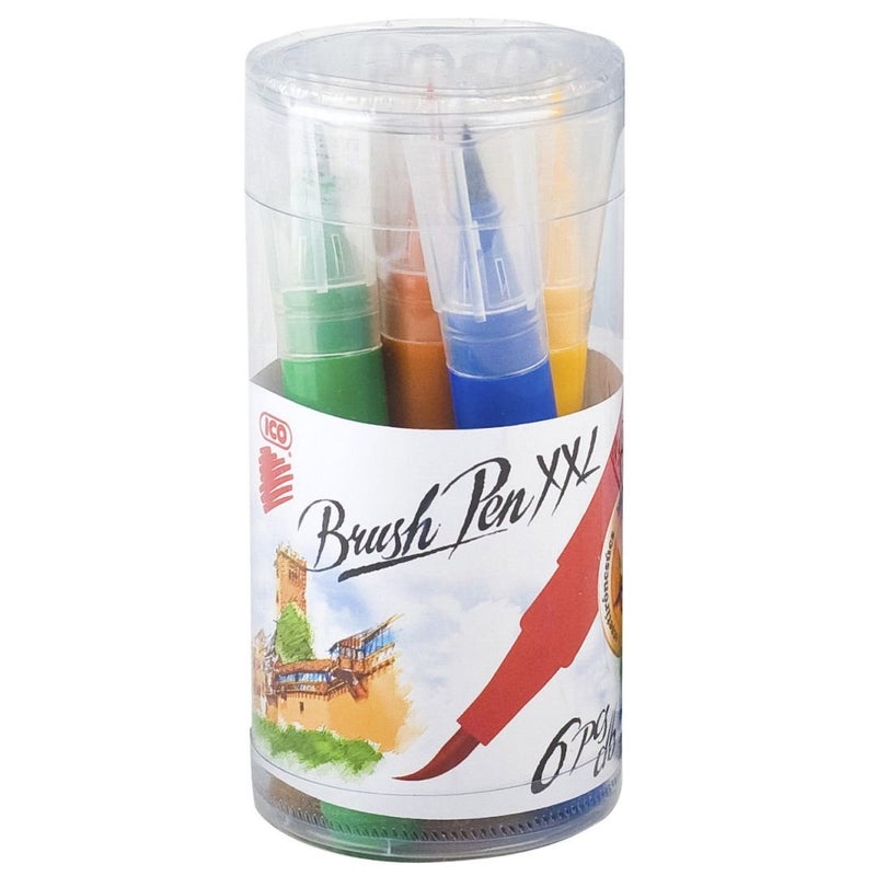 ICO Brushpen XXL Set of 6 Basic Colors