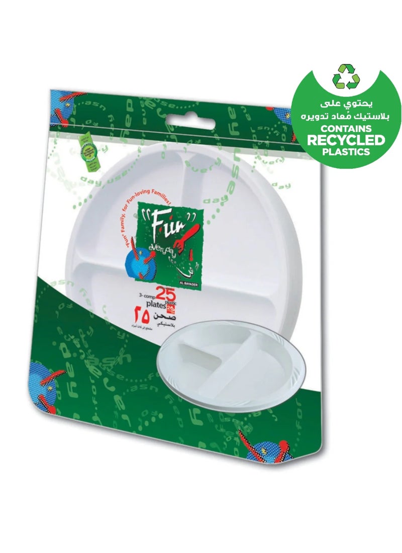 3-Comp Plastic Plate