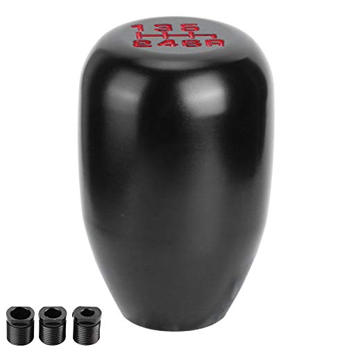 Dweekiy Gear Shift Knob,Car Universal Modification Manual Knob Gear Shift Head Shifter 6 Speed(Black) - Image 1