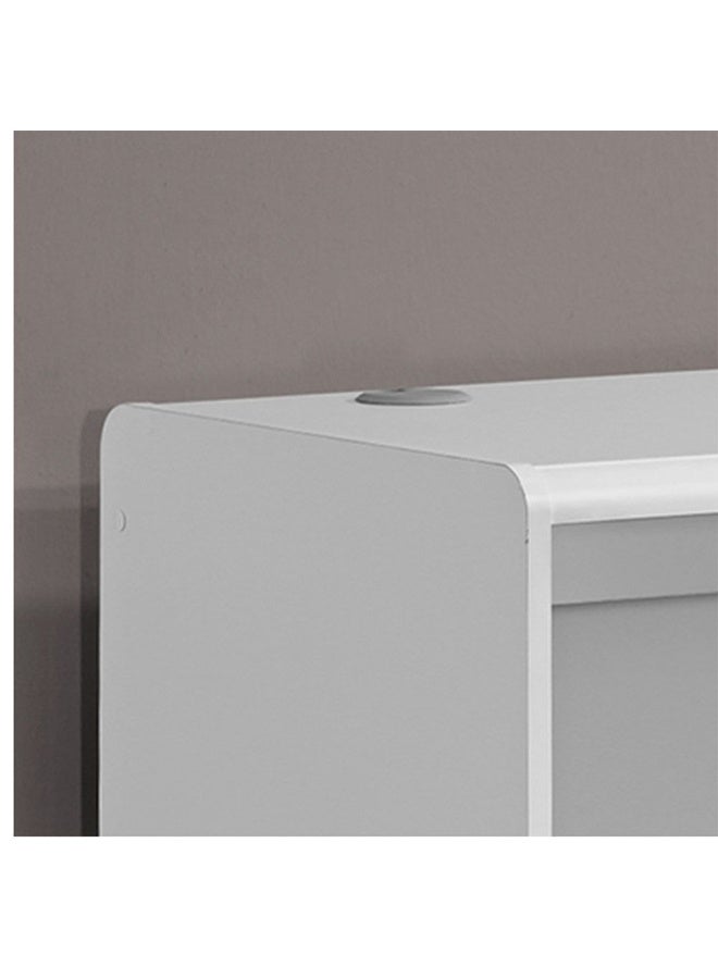 DANUBE HOME Supreme 1-Door And 1-Drawer Study Desk Writing Desk With Storage Modern office Desk Compact Desk For Home office Bedroom Study Room Stylish Work Desk â€“ White  - Image 3