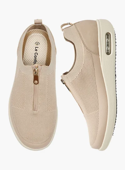 Le Confort Women's Textured Diabetic Sneakers with Zip Closure