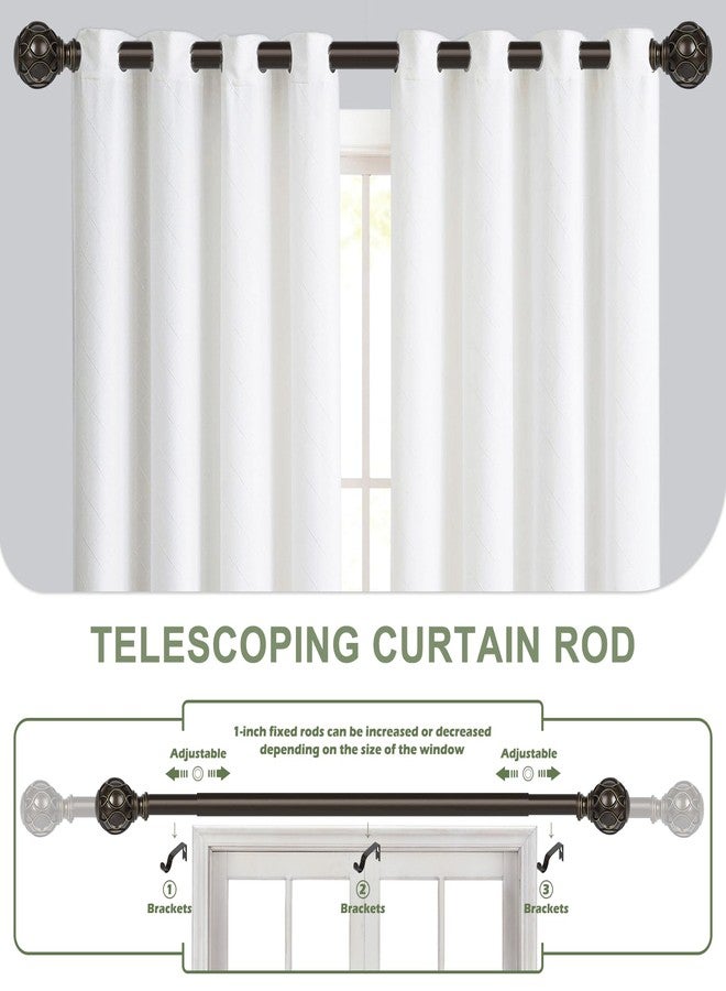HTZON Bronze Curtain Rods for Windows:Farmhouse Boho Decorative Curtain Rod for Bedroom Living Room,Heavy Duty Adjustable Rustic Drapery Rods Set with Vintage Coastal Finials,Antique Bronze 36-88" - Image 5