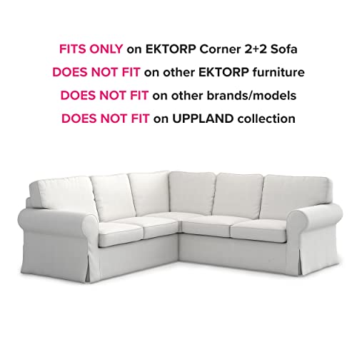 TLYESD Ektorp Sectional Cover Replacement for IKEA Ektorp Sofa Cover, Ektorp 2x2 Sectional Cover, Ektorp Couch Cover Only!(Navy Blue) - Image 2