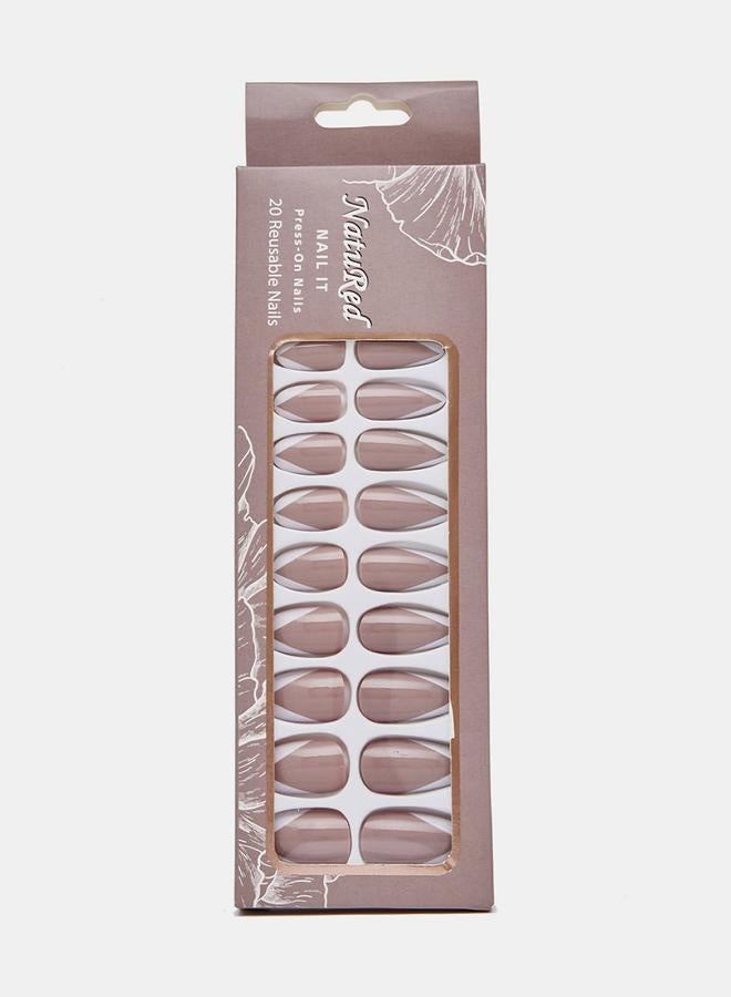 NatuRed Nail It Press-On Nails, Quicksand