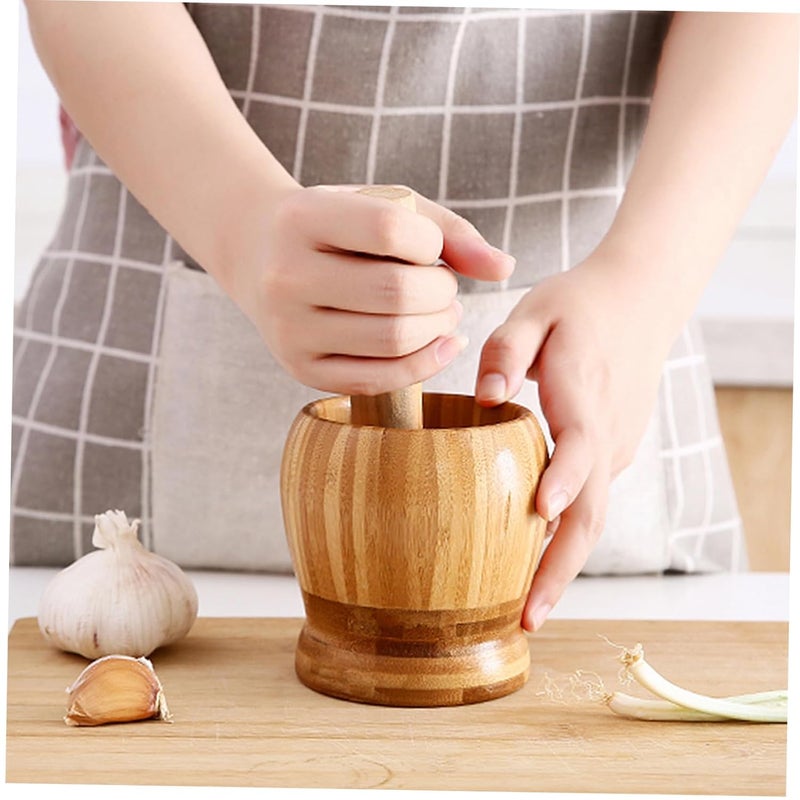 Modern Garlic Pounding Jar Pestle Set Non Slip Easy to Clean for Kitchen and Pharmacy - Image 4