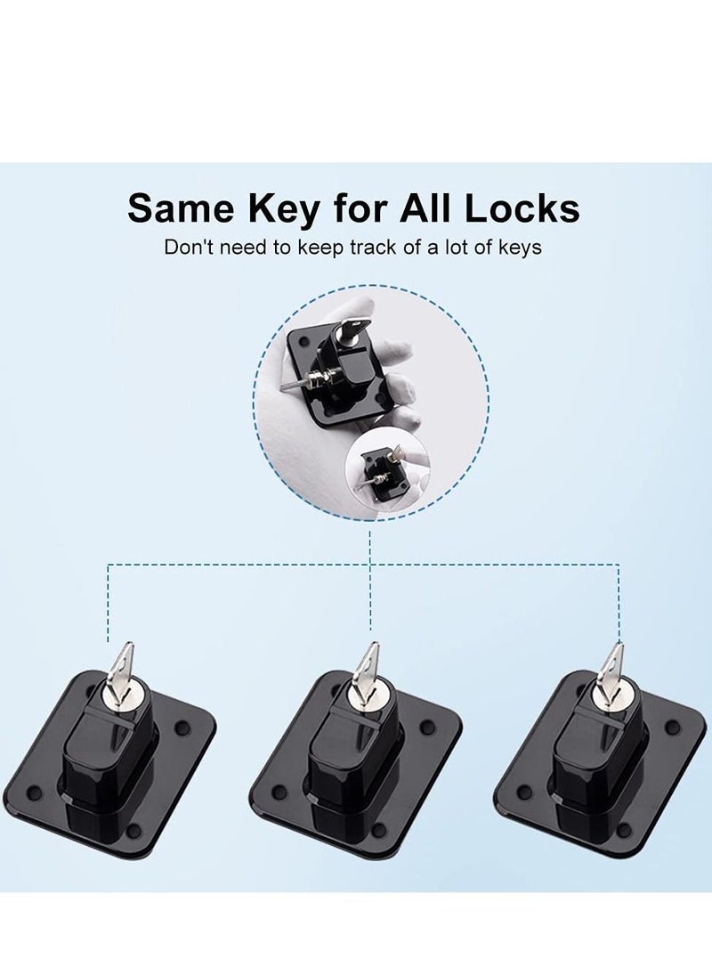 Pack Of 1 Baby Window Safety Locks Self Adhesive Restrictor with Key UPVC Cable Pet No Drilling Kids Refrigerator Lock For Childproof