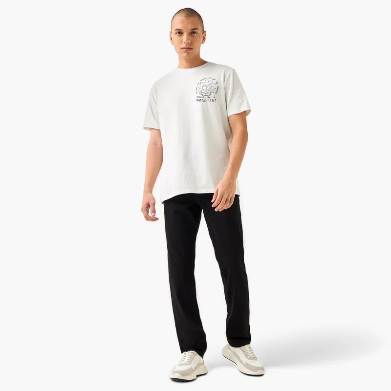 SP Characters Rick Sanchez Print Crew Neck T-shirt