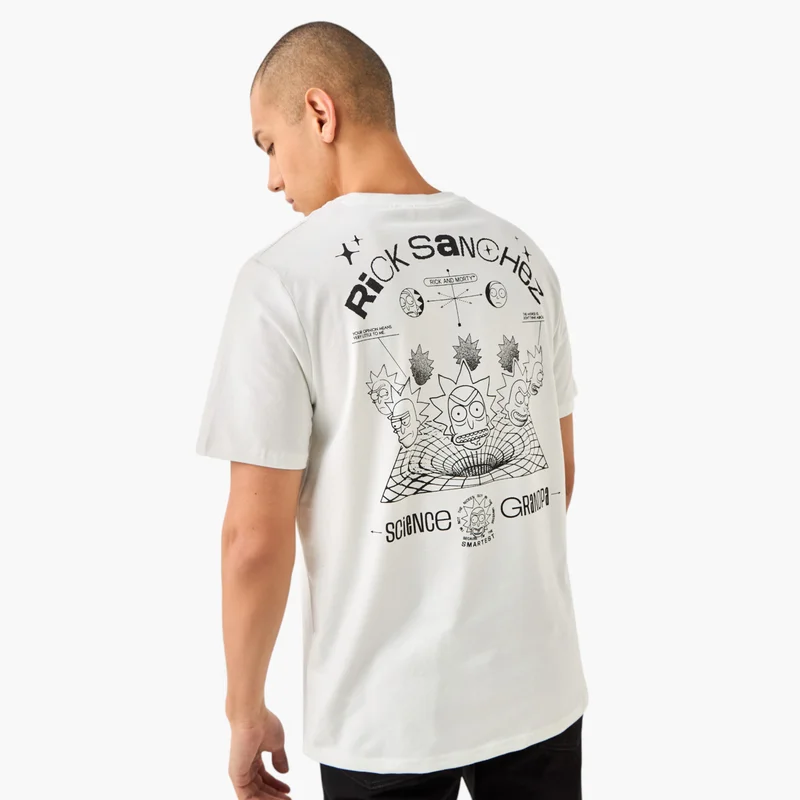 SP Characters Rick Sanchez Print Crew Neck T-shirt