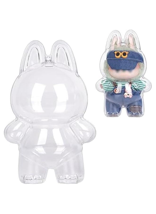 Arabest Protective Case Compatible for LABUBU The Monsters – Crystal-Clear Hard Display Box with Keychain & Dustproof Cover, Secure Backpack Hooks for Shelf/Outdoor Showcase (Doll Not Included)  - Image 1