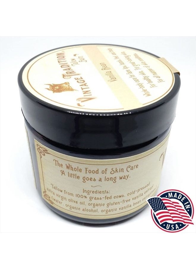 vintage tradition - Beef Tallow All Purpose Balm – Healing, Hydrating Mild Vanilla Skin Care Salve Replaces Body Lotion, Hand Cream, More – Essential Oil, Olive Oil, and Grass-Fed Tallow, 2 fl. oz. - Image 1
