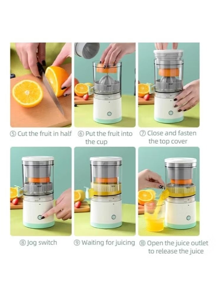GENNEXT Electric Citrus Juicer – Compact USB Rechargeable Hands-Free Juicer for Oranges, Lemons & Limes | One-Touch Operation | Portable, Easy to Clean, Ideal for Home, Office & Travel - Image 4