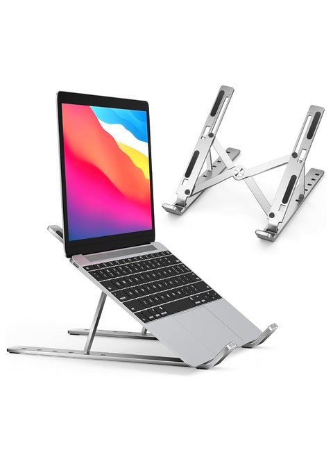 GLUN Metal Notebook and Laptop Stand for Table Ergonomic Laptop Stand Laptop Riser and Tablet Stand for Desk Holder Compatible with MacBook Laptop and Tablet