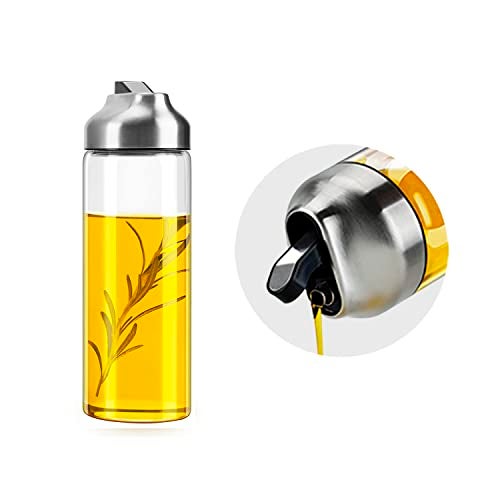 Aelga Olive Oil Dispenser Bottle - Glass Oil Dispenser - Dispenser Bottle for Kitchen with Stainless Steel Spout - Image 1
