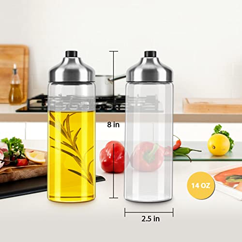 Aelga Olive Oil Dispenser Bottle - Glass Oil Dispenser - Dispenser Bottle for Kitchen with Stainless Steel Spout - Image 5