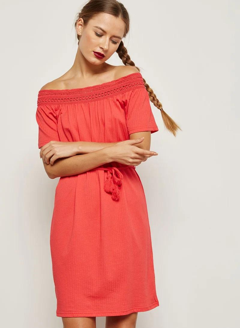VERO MODA Waist Tie Bardot Dress