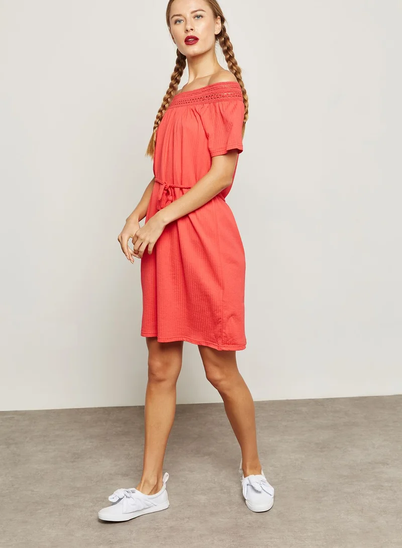 VERO MODA Waist Tie Bardot Dress
