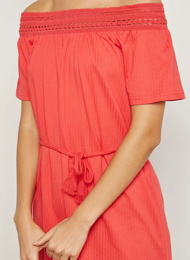 VERO MODA Waist Tie Bardot Dress