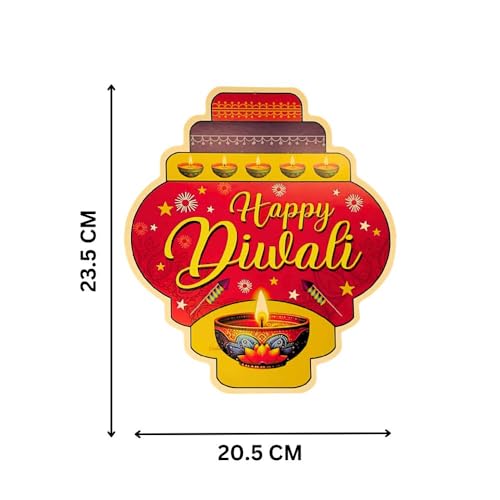 CraftVatika Diwali Decoration Items, Paper Kandil Dangler Festive Hanging for Diwali Decoration Set of 6, Diwali Decorations Hanging Danglers, Wall Hanging Home House Decoration Items, Diwali Gifts - Image 3