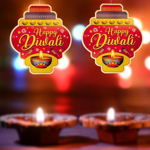 CraftVatika Diwali Decoration Items, Paper Kandil Dangler Festive Hanging for Diwali Decoration Set of 6, Diwali Decorations Hanging Danglers, Wall Hanging Home House Decoration Items, Diwali Gifts - Image 5