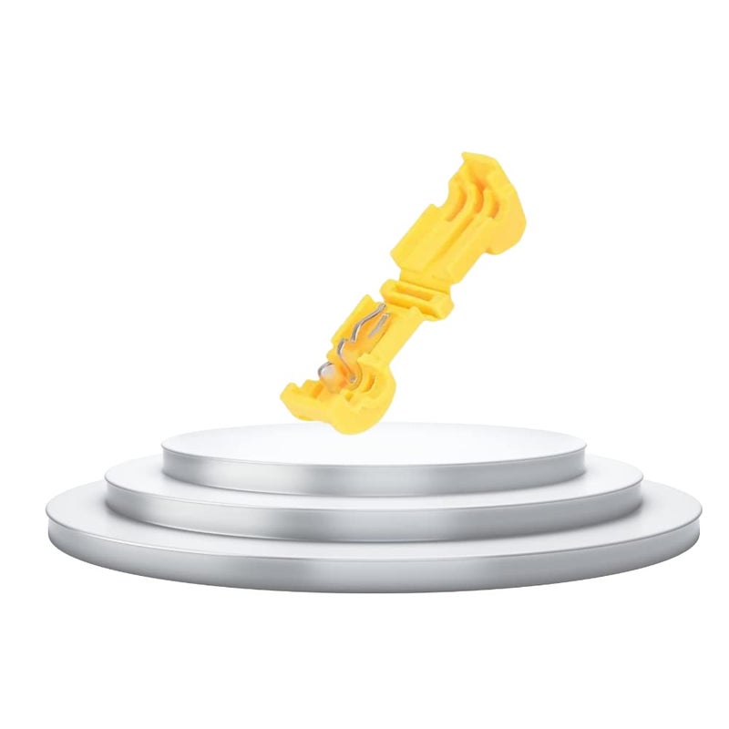 Nidy TTap Wire Connectors SelfStripping Quick Splice Electrical Wire Terminals Insulated Male Quick Disconnect Spade Terminals Connectors AWG 1210 Wire 46mm CWFDT3Yellow - Image 1