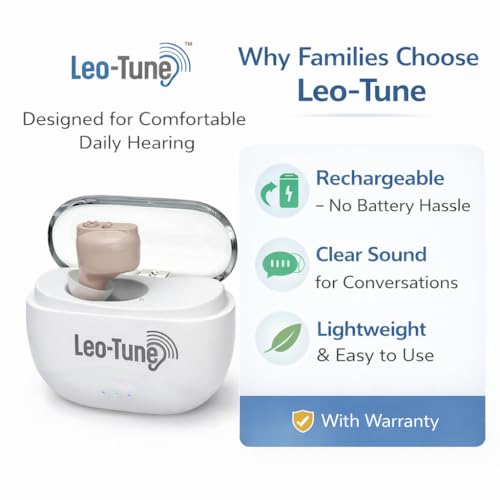 LEO-TUNE LEO TUNE Hearing Aid Machine | Hearing Aid for Ear Old Age | Invisible In-Ear Rechargeable Ear Machine | Clear Sound | Volume Control | Charging Case | Warranty - Image 2