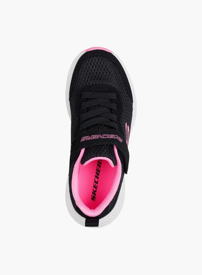 SKECHERS Girls' EDGERIDE Sports Shoes with Hook and Loop Closure - 303981L-BKPK