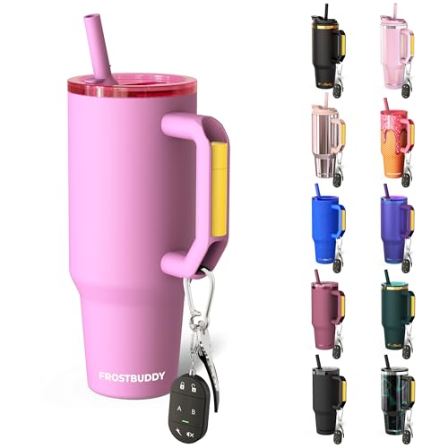 Frost Buddy Thicc Buddy 40 oz Stainless Steel Vacuum Insulated Tumbler with Lid and Straw for Water Travel Mug Cupholder Friendly Gifts for Women Men Him Her - Image 1